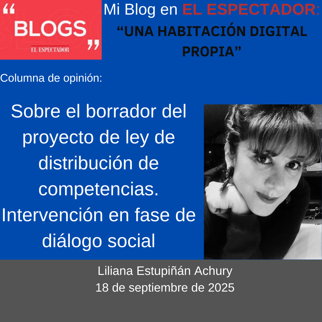 Sobre el borrador del proyecto de ley de distribución de competencias