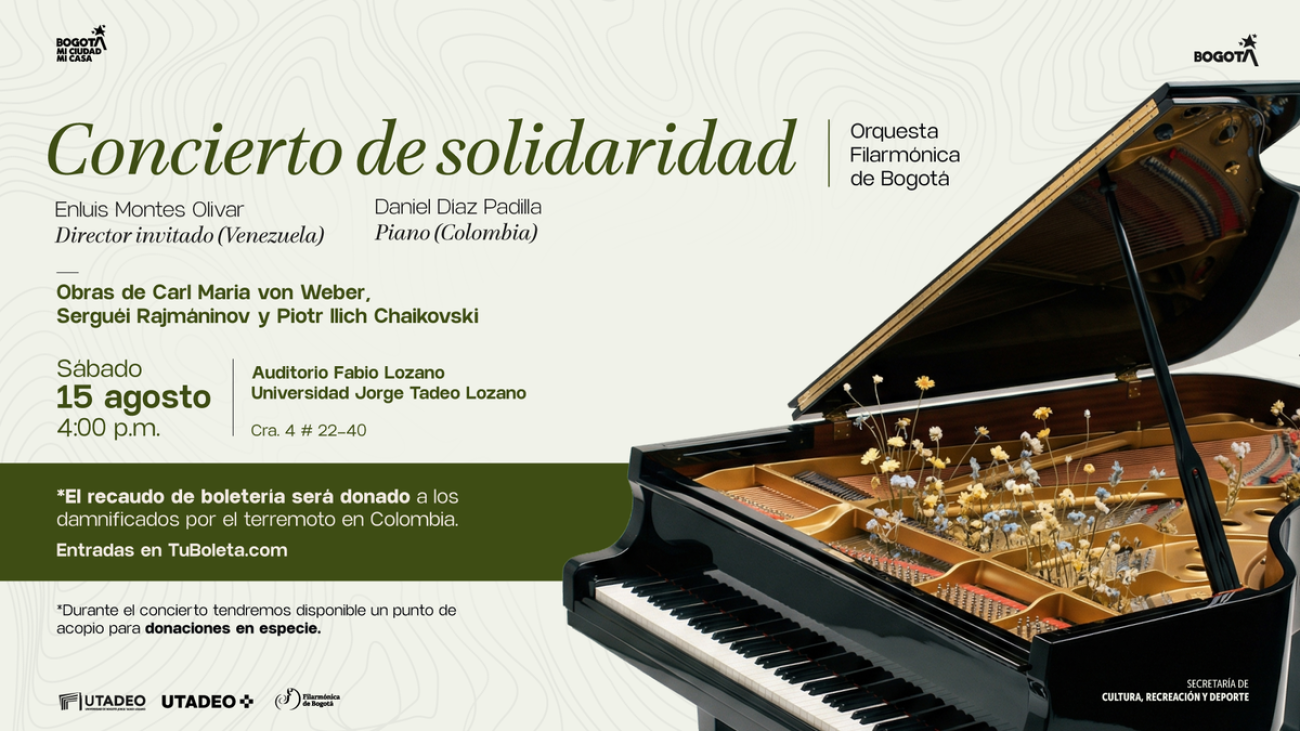 Concierto de solidaridad: música para encontrarnos y ayudar desde Bogotá
